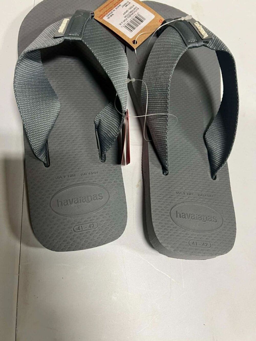 Havaianas Men's Unisex Urban Basic Flip Flops Steel Grey 9 - Picture 4 of 6